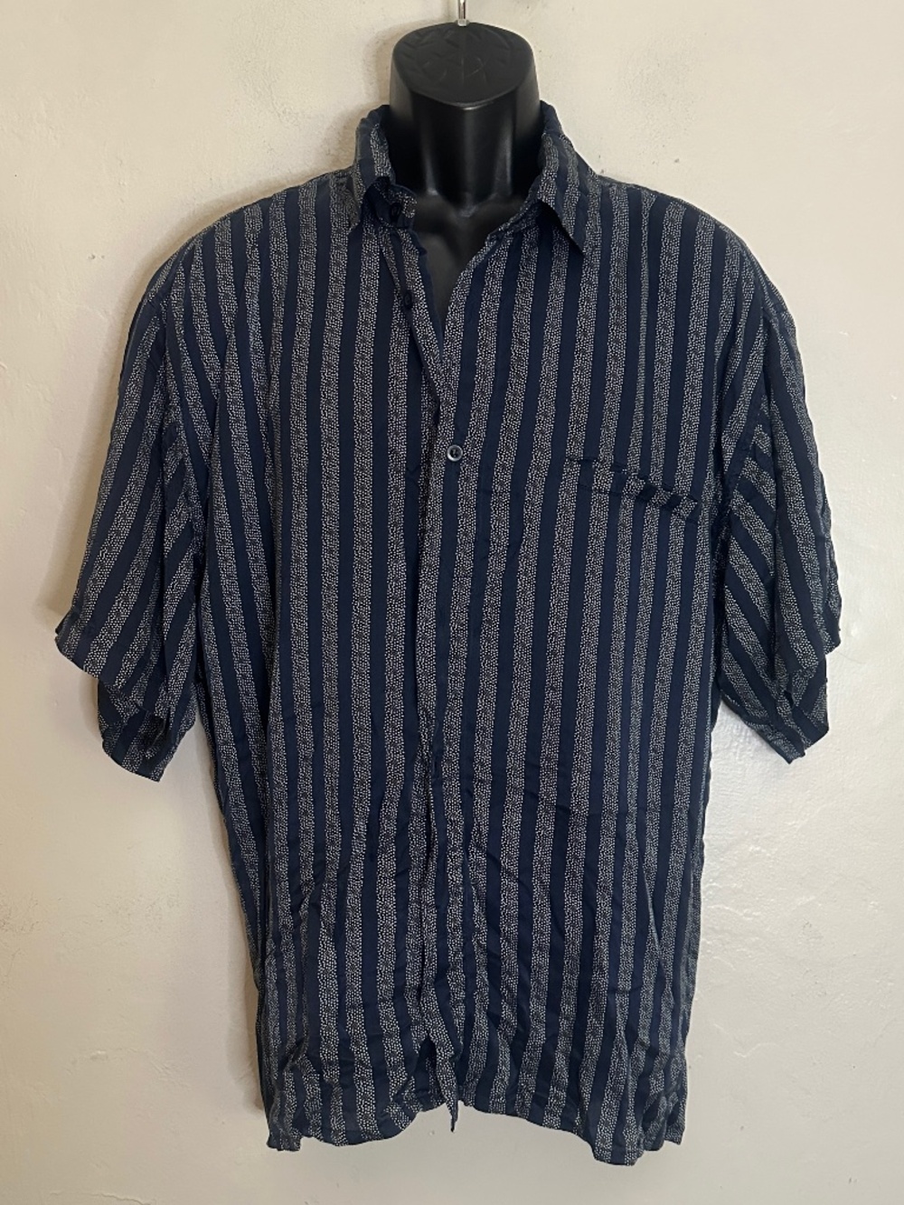 Addiction Silk Short Sleeve Shirt Large Gently worn 100% silk 24" armpits